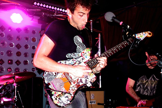New York indie-rock quartet Cymbals Eat Guitars set up at Soda Bar on Wednesday!