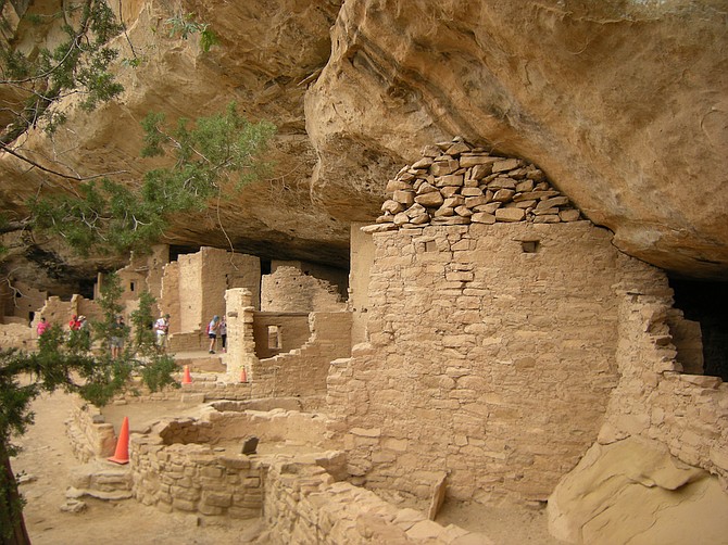 A cliff dwelling at ​Mesa Verde​ National Park