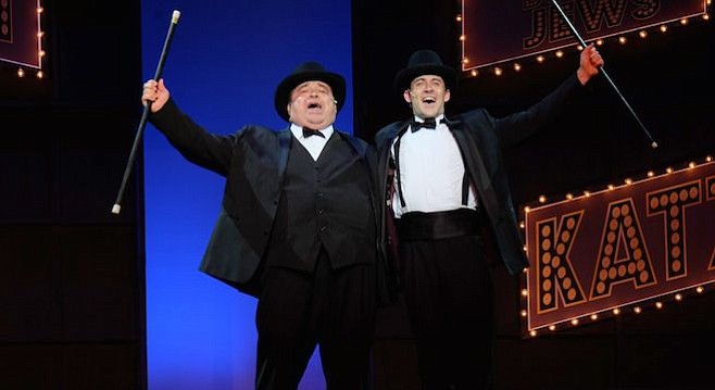 John Massey as Max and Bryan Banville  as Leo in San Diego Musical Theatre's production of The Producers