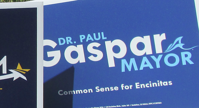 "In his mayoral campaign, [Gaspar] uses the singular term 'Dr.' in all of his literature...."