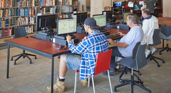 Central Library computer users