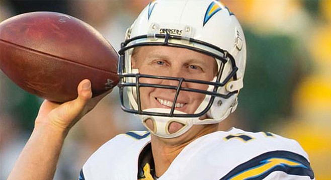 Kevin Faulconer QBs for the Chargers in the U-T