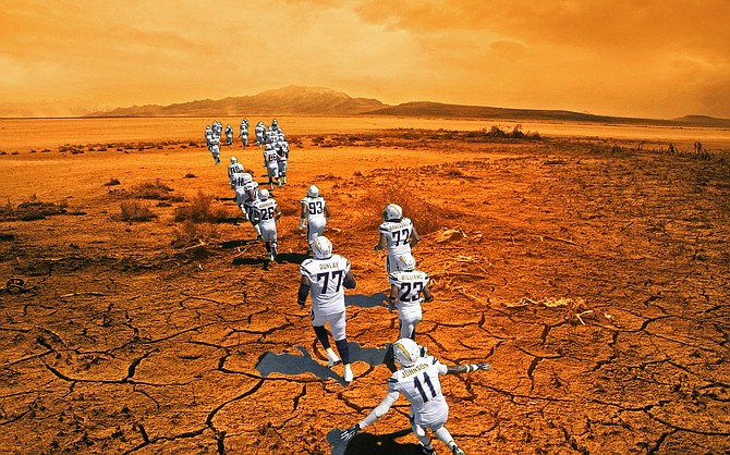 Welcome to Spanos’s nightmare: his beloved Chargers, a team without a home, wandering in the wilderness, waiting upon their owner to deliver them into a land flowing with governmental largesse, where they might build a publicly funded temple fitting of the Dean, a house where all the princes of the earth might gather and pay homage. But as they wander, they begin to grumble, saying, “Why did you ever take us out of the land of Qualcomm, where we at least had a fanbase and a place to set up cameras? Why have you brought us into this wilderness to lose attention and allegiance? We have become a byword among the National Football League, and laughingstock to the franchises. Why should the Patriots say, ‘Here is a team that could not even fleece its city? Let us drop them from our schedules, that they may never again benefit from our television contracts’? How long, O Dean, how long?"