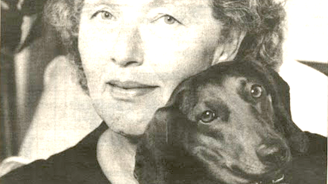 Author Moore with Lily - Image by Tom Minczeski