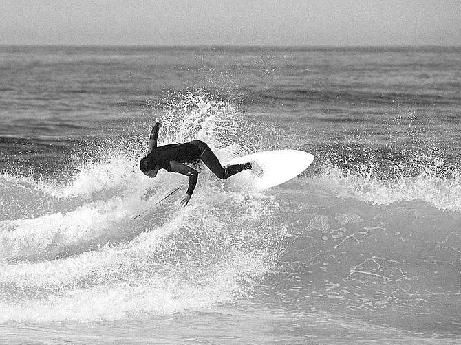 Kaichi will surf anywhere in San Diego, any time. It’s what he came here for.