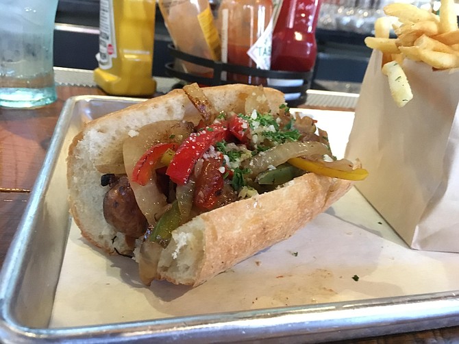 Sausage on a roll, like they used to do at Pete’s Quality Meats