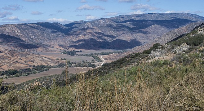 The view of Pamo Valley from the truck trail