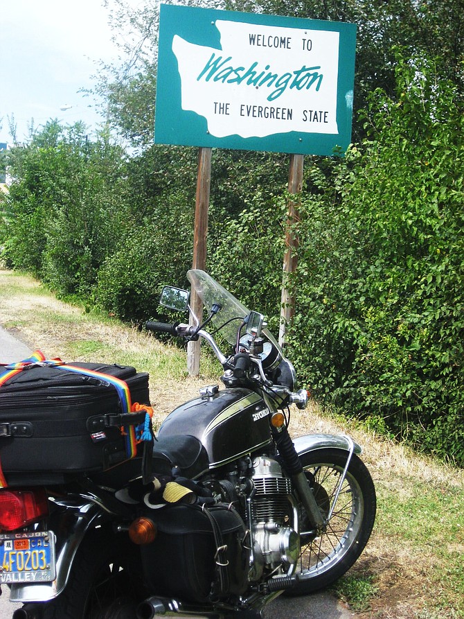 Win Dean's 44-year-old Honda CB750K. Together, Dean and his bike have traveled all 50 states.

