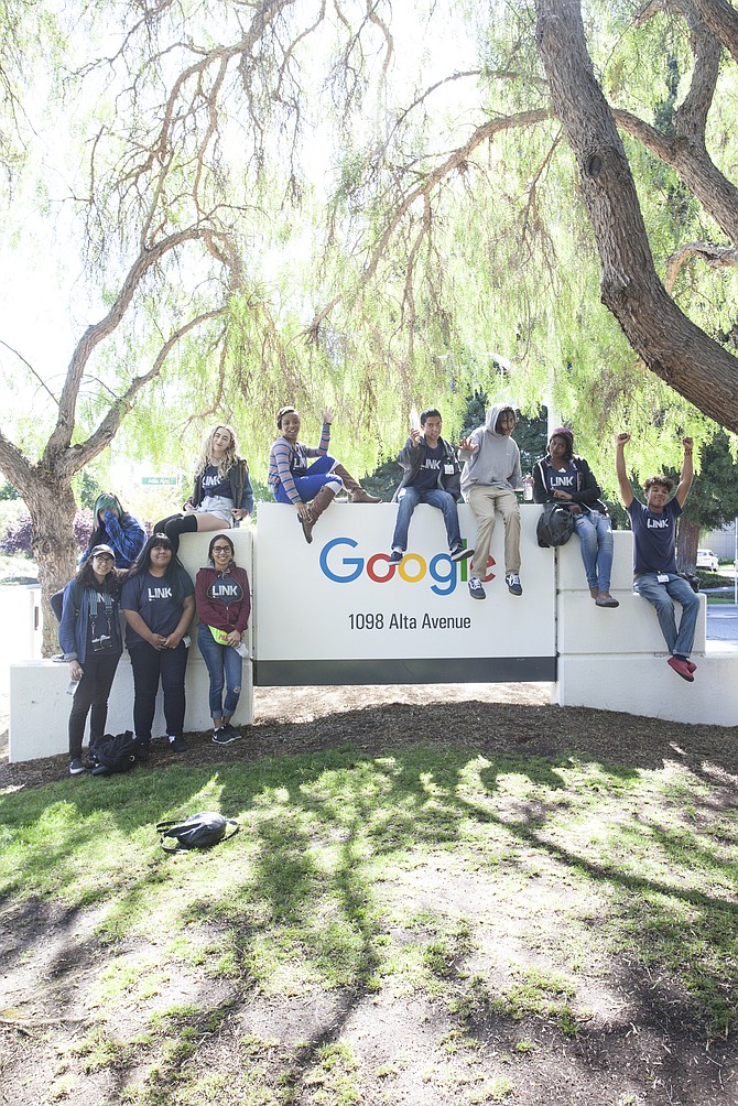 LINK students at Google HQ