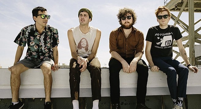 FIDLAR’s Zac Carper (far left) spent part of his youth living in his uncle’s La Jolla garage, “not a very luxurious life, but the fact that we were in La Jolla...we were, like, ‘Oh yeah, it’s sick, whatever.’”