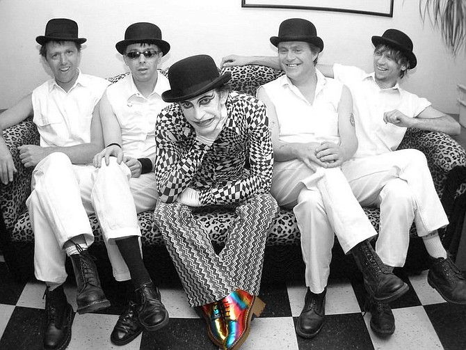 Brit-punk droogies the Adicts take the stage at Observatory North Park on Tuesday.