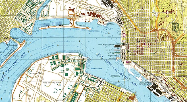 From Wired magazine: A 1980 Soviet map of San Diego naval facilities
