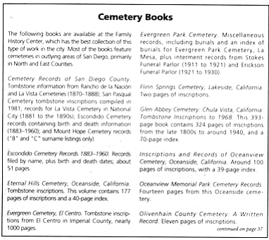 Cemetery books