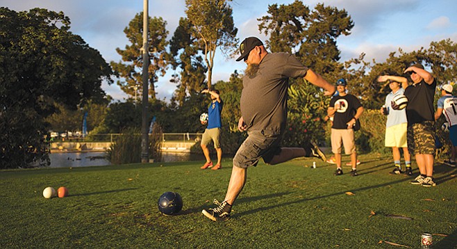 Footgolf tournament at Mission Bay Golf Course