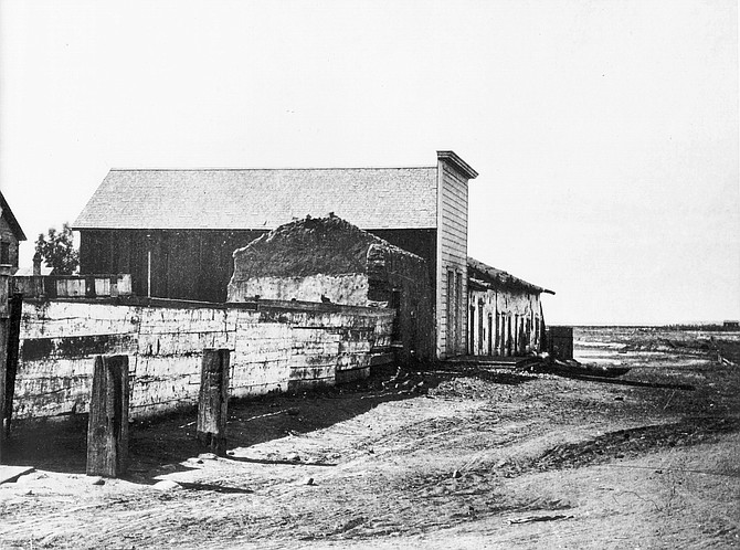 Remnants of Fitch Snook house, early 1900s