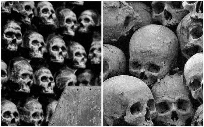 At Balboa Park’s Haunted Trail, a pile of skulls serves to send a shiver down the spine of thrill-seeking visitors.

Everyone will die: the makers of the fake skull pile, the employees of the Haunted Trail, the visitors, the nonvisitors — everyone.