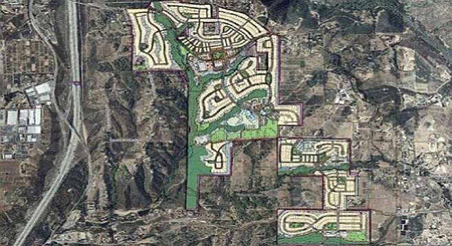 Proposed site of development (east of I-15)