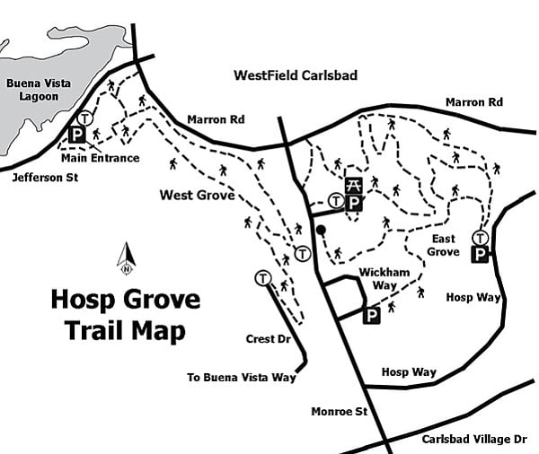 Hosp Grove trail map