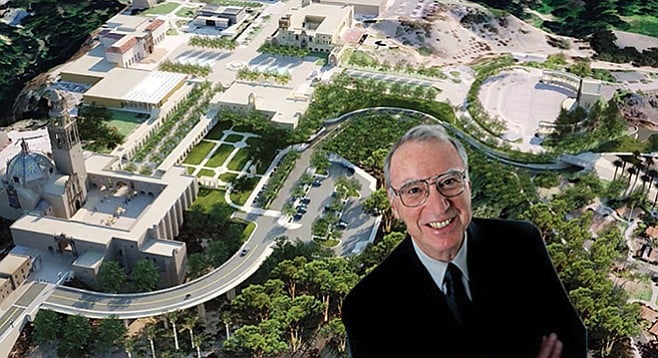 Irwin Jacobs likely won’t be able to depend on his boys Paul and Jeff to chip in for the bulldozing of Balboa Park.