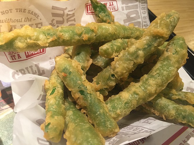 The tempura green beans are a perfect alternative for people who think fries are too ordinary.