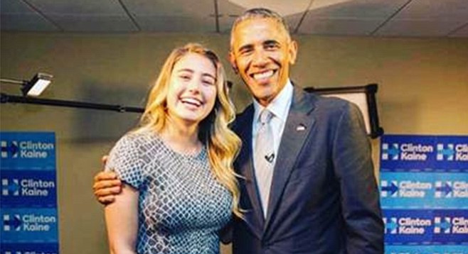San Diego ’tween pop star Lia Marie Johnson asked the chief executive if aliens are kept at Area 51: “Blink if it’s ‘yes.’” 