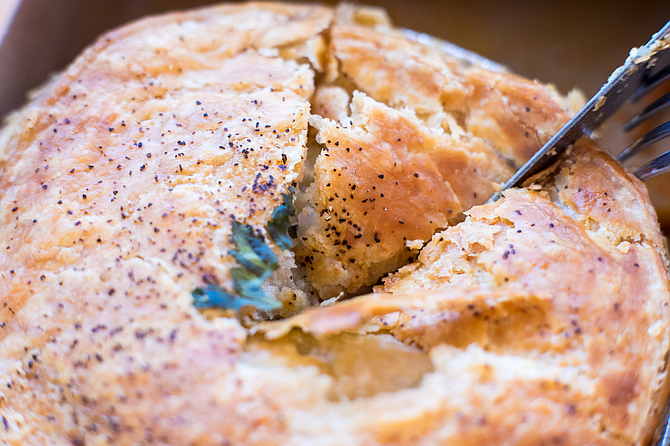 In pie we crust.