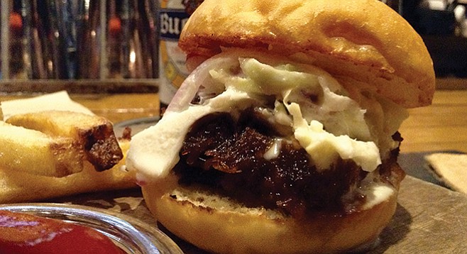 The Tavern's short-rib slider. Caramelized onion, cream, horseradish slaw make a winning combo.