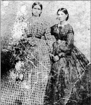 Adelaide Serrano Hayes and Rosa Serrano Cassidy, c. 1867. “Even the Spanish ladies smoked cigaritas between dances."