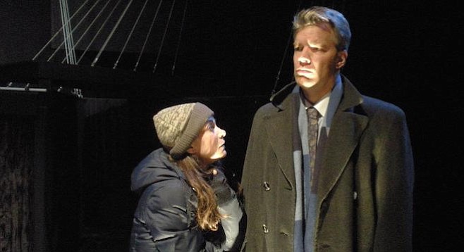 Jason Heil (as Joe Pitt) in Angels in America (with Jessica John), ion theatre company, 2011