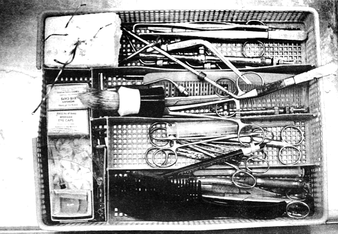Coroner's tools. These professionals have made careers out of exploring the human body for the cause of its final malfunction.