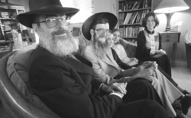 Alan, Yehuda, Esther, Shira, Elisheva. There is harmony here — Alan and Elisheva have realized at least some measure of what they desired. - Image by Sandy Huffaker, Jr.