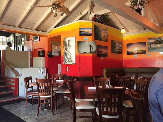 The colorful dining room. Some would call it funky and artsy.