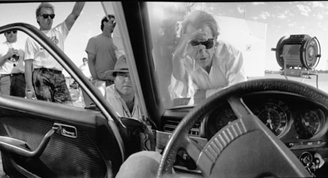 Peter Bogdanovich sets up a shot for Texasville, as seen through the lens of Jeff Bridges.