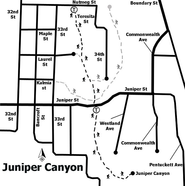 Juniper Canyon trail map