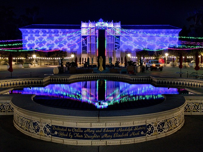 Reflecting on the holiday spirit, at Balboa Park, San Diego Museum of Art