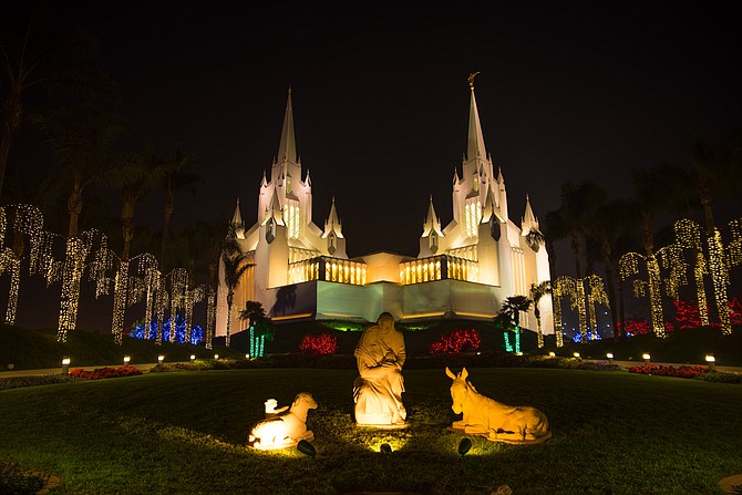 Nativity Scene at the San Diego Mormon Church