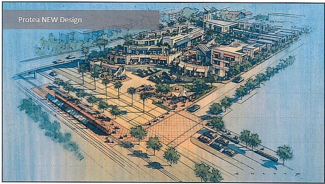 Architectural rendering of the developer's proposed plan
