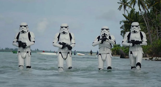 Rogue One: Insert joke about how Storm Troopers’ need for a vacation is evidenced by their poor work performance here.