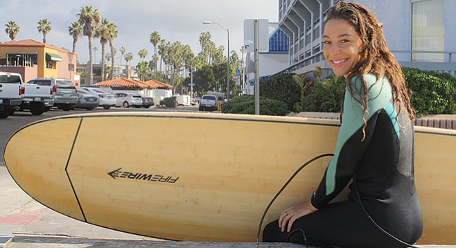 Darian Alexandra moved from Indiana to learn how to surf.
