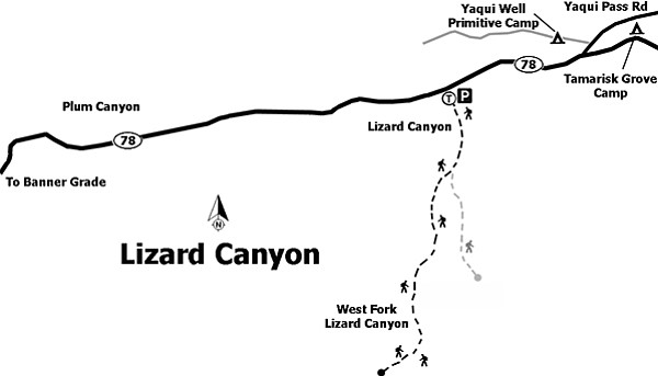 Lizard Canyon trail map