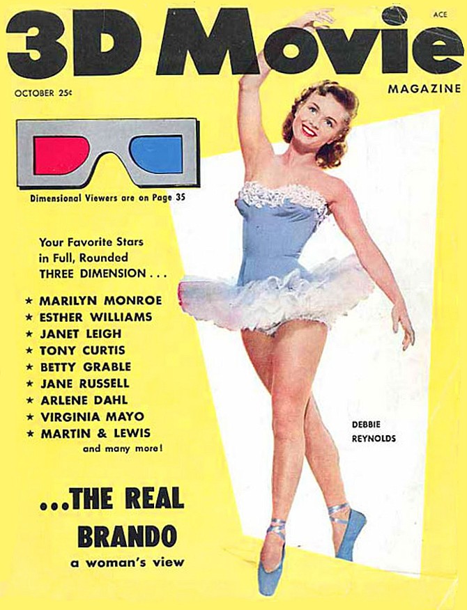 Gracing the cover of 3D Movie Magazine. October, 1954.