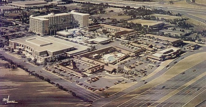 After the addition of the convention center (I-8 in foreground)