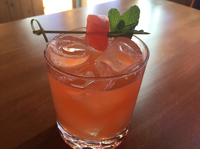 The Motor Bike has tequila, watermelon, ginger, lime and aperol.