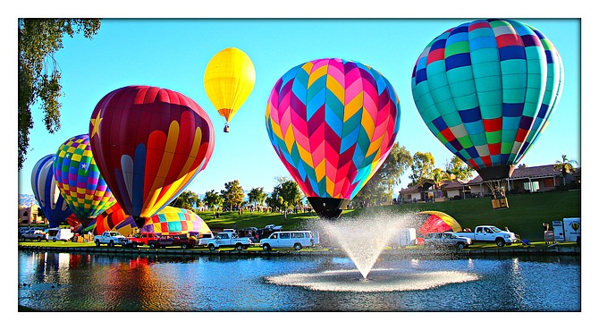 We had these beautiful hot air balloons grace our air space in the Coachella Valley.  This photo was captured at the Westin, Rancho Mirage, CA.
"it's a Vilma!"