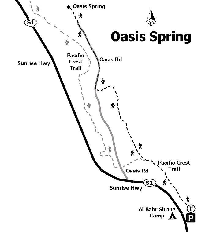 Oasis Spring trail map