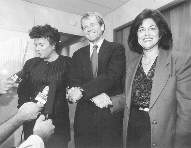 Maureen O’Connor, Peter Navarro, Susan Golding. The only thing that the reclusive ex-mayor would do in this campaign was mail me a campaign donation and then go blow ten grand at the Jackie O auction.