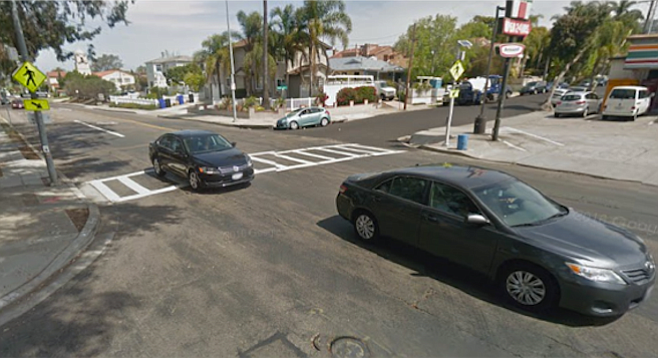 Intersection of La Jolla Boulevard and Westbourne Street