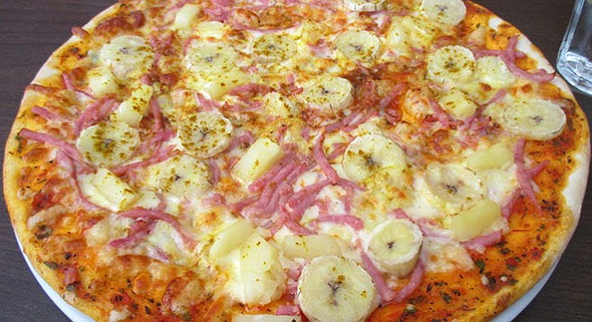 Savage Spam-pineapple-banana pizza beast