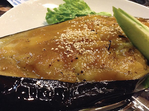 Grilled eggplant — not big in Japan
