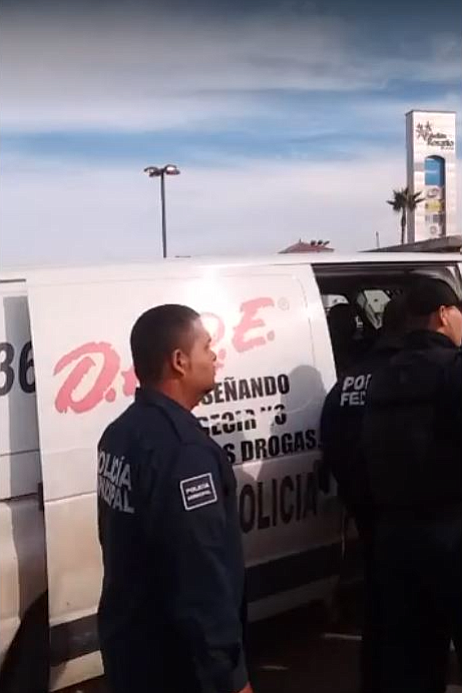 Mexican police used their version of the D.A.R.E. van to transport arrestees
